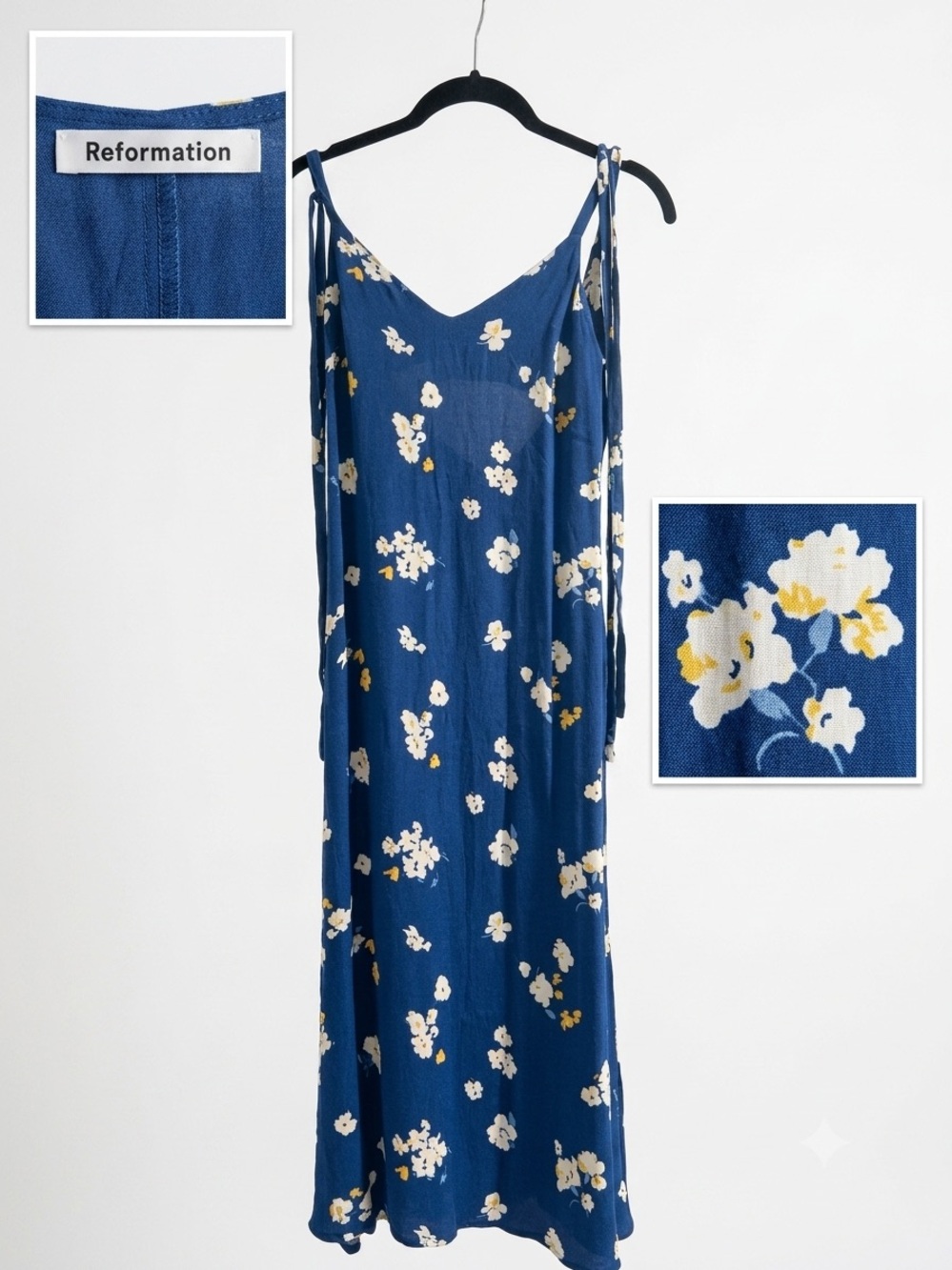 Reformation Blue Floral Maxi Dress